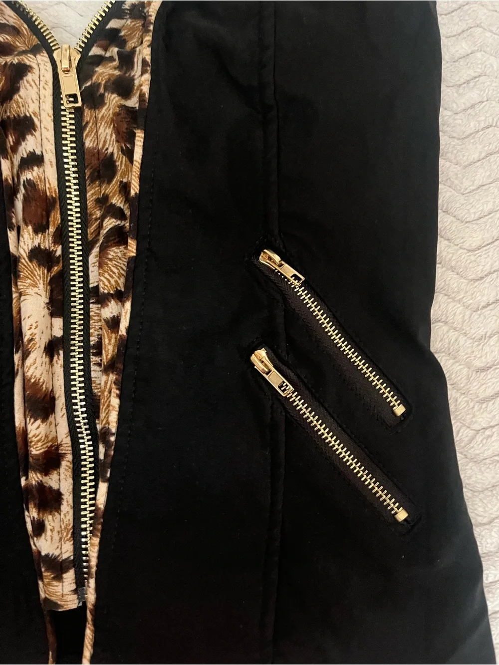 Thrifted Cheetah Going Out Top with Gold Detailing - Picture 2 of 4